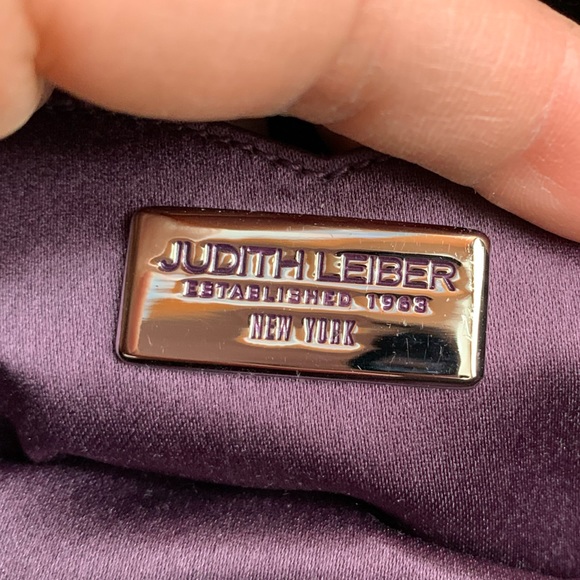 Authentic Judith Leiber Black Satin Jeweled Evening Clutch Bag Handbag Purse EUC - Picture 8 of 11